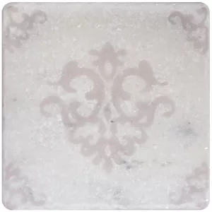 Декор Stone4Home Marble Натуральный мрамор White motif №3 10x10 см