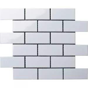 Керамическая мозаика Starmosaic Brick White Glossy 29,5х29,1 см