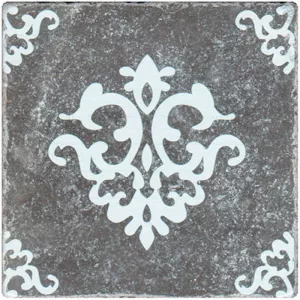 Декор Stone4Home Marble Натуральный мрамор Black motif №3 10x10 см